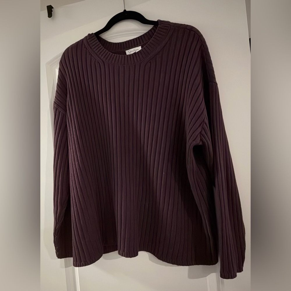 Jessica Simpson Women’s XXL Ribbed Sweater – Purple